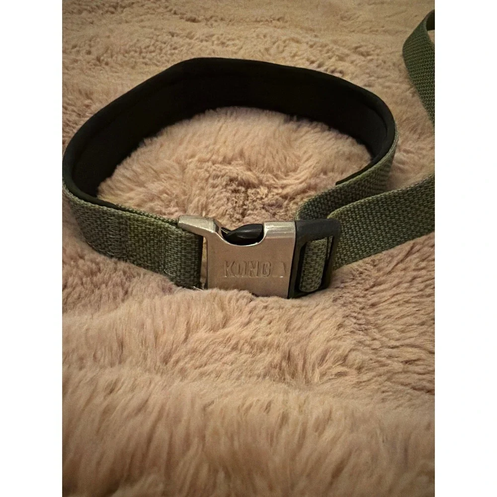 KONG Hands Free Dog Leash Olive Green Padded Waist Belt Traffic Handle 6ft